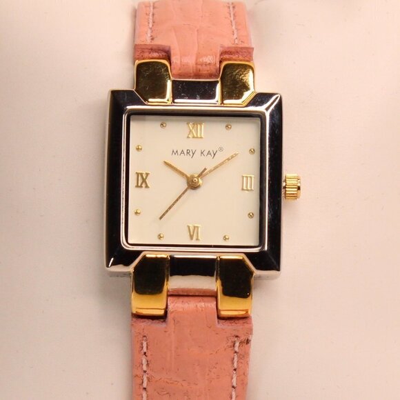 Women's Watch Silver Tone With Pink Strap Quartz Analog Watch NWOT - Picture 7 of 15